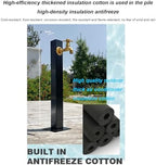 304 Stainless Steel Freestanding Vertical Garden Water Column, Lock Faucet Hose Stand, Outdoor Antifreeze Water Dispenser, Decorative Fountain Hydrant for Garden - Image 5