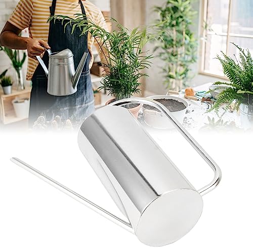 Watering Can Indoor, Metal Watering Can with Long Spout for Plants Mini Long Spout Water Can(Sliver) - Image 6