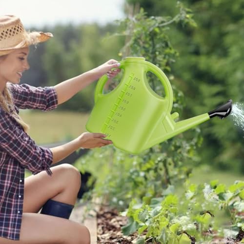 2 Gallon Watering Can for Plants, 9L Large Plastic Garden Watering Can with Removable Spout, Sprinkling Can for Outdoor Lawn Patio (Light Green) - Image 4