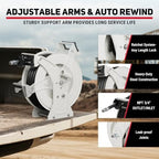 Fuel Hose Reel 3/4" x 33 ft, Retractable Diesel Reel with Nozzle - Image 4