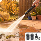 Heavy Duty Adjustable Hose Nozzle, High Pressure Jet Sweeper Spray Nozzle with Leak-Proof Design, Metal Garden Hose Sprayer for Car Wash, Lawn, Patio Cleaning (2pc) 1pc - Image 6