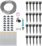 Gardening Supplies Garden Drip Irrigation Watering Kit Automatic Garden 82FT 4/7 PVC Hose Drip Irrigation Sprinkler for Greenhouse Flower Bed Lawn Patio Yard by Zerodis
