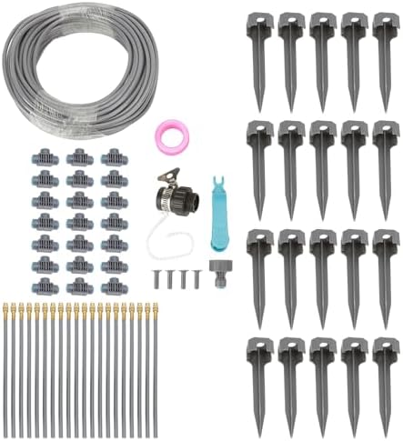 Gardening Supplies Garden Drip Irrigation Watering Kit Automatic Garden 82FT 4/7 PVC Hose Drip Irrigation Sprinkler for Greenhouse Flower Bed Lawn Patio Yard by Zerodis