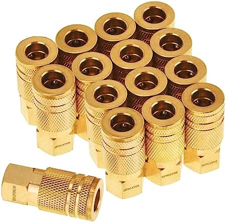 SUNGATOR 15-PCS Brass 1/4" Air Line Quick Connect Fittings, FNPT Coupler by SUNGATOR