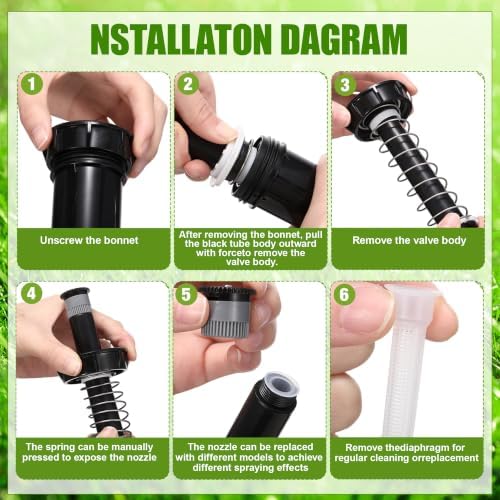 12 Pack Sprinkler Head Replacement, Compatible with Rain Bird 1800 - Image 6