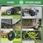 75 ft Garden Hose, 2026 Upgraded Lightweight with 3/4" Solid Brass Fittings, Ultra Durable No Kink Flexible Hose with 10-Function Nozzle, Leak-Free All-Weather for Yard, Lawn - Image 6