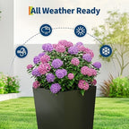 Garvee 22.5" Tall Planters Set of 2, Outdoor＆Indoor Planter Pots - Image 7