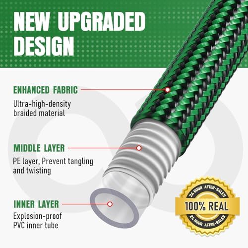 Garden Hose 75 ft, Non-Expanding Lightweight Kink-Free Flexible Water Hose - Image 6
