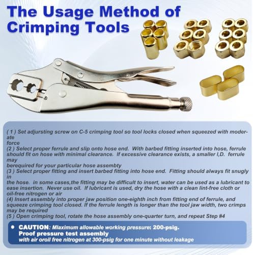 54PCS PK-26 1/4" I.D.Torch Hose Repair Kit, Oxygen Acetylene Hose Repair - Image 6