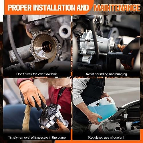 AW7163 Professional Water Pump Kit With Gasket Fit For Dodge Ram 1500 Dakota Durango,Grand Cherokee, Liberty, Chrysler Aspen,Mitsubishi Raider 3.7L V6;4.7L V8 - Image 4