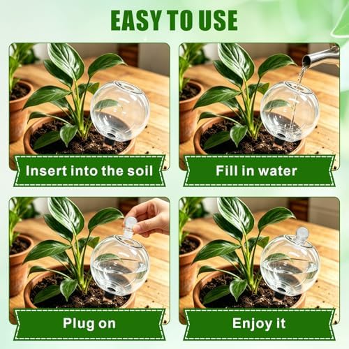 6 Pack 26oz Extra Large Self Watering Globes with 2 Brushes - Image 5