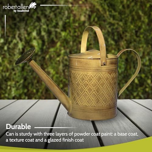 Robert Allen MPT01501 Wexley Metal Watering Can, Chamomile Yellow - Image 6