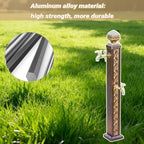 Outdoor Retro Post Faucet Freestanding Garden Hose Holder Outdoor Retro Post Faucet for Garden Farm Pasture Backyard Irrigation Washing(A) - Image 6