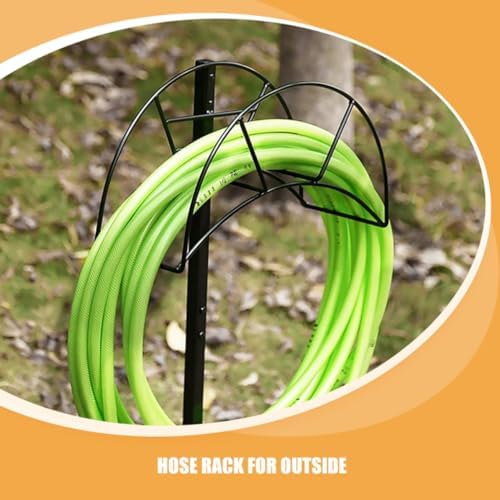 Freestanding Garden Hose Holder Iron Stand for Outdoor Storage - Image 6