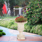 19.25' Garden Urn Planter, 19.25 Inch, Antique White by Noeko