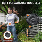 Giraffe Tools Retractable Garden Hose Reel 5/8"115FT Wall Mount Auto Rewind - Image 5