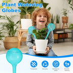 M METERXITY 3-Pack Plant Watering Globes, 10.5 Inch Plastic Spherical Self Watering Planter Insert for Indoor/Outdoor Pots, Self Water Devices Decorative Garden Stake [Lake Blue] - Image 2