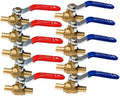 1/2" Pex Brass Ball Valve - Shut Off Valve for Water Hose - Crimping Tool - Hot Cold Fittings (Pack of 10) by Unknown