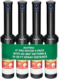 Rain Bird 3500 Pro Rotor Sprinkler, 4-Pack - 24 Rain Curtain Nozzle Set by RainBird