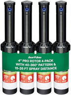Rain Bird 3500 Pro Rotor Sprinkler, 4-Pack - 24 Rain Curtain Nozzle Set by RainBird