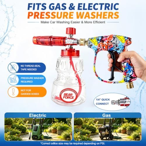 BEAR FORCE Pressure Washer Spray Gun & Foam Cannon Foam Gun, Car Washing - Image 3