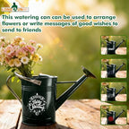 Galvanized Iron Watering Can for Indoor Plants, DIY Watering Cans for House Plant Garden Flower, Long Spout Water Can for Outdoor Watering Plants 6.44L 1.7Gallon (Dark Green) - Image 7