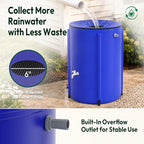 VINGLI Collapsible Rain Barrel Portable Rain Water Collection (Blue, 100 Gallon) - Image 5