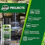 Sprayman Black Waterfall Foam Sealant - (24x12oz) Expanding Polyurethane Pond Foam Sealer, UV Resistant, Water Proof Spray for Landscape & Exterior, Straw Use, 24 Pack - Image 4