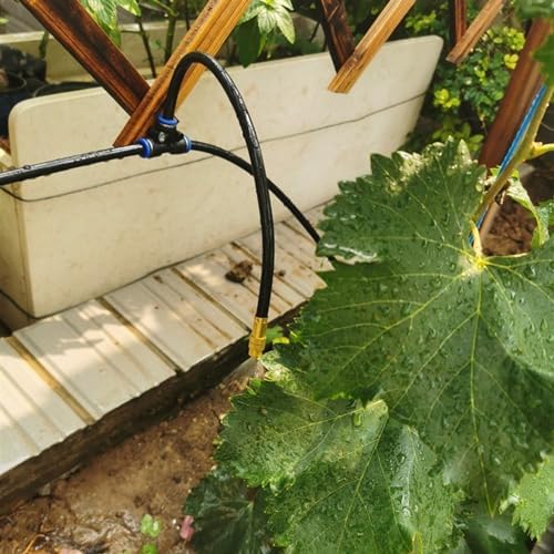Misting Cooling System with Flexible Brass Sprayers, Garden Irrigation Misting Sprinkler System, Micro Spray Misting Drip Kit, for Outside Patio Garden Greenhouse Umbrella(37M(121ft)) - Image 4