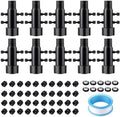 10 Pack 9 Port Drip Irrigation Manifold with Filter by Gulfmew