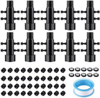 10 Pack 9 Port Drip Irrigation Manifold with Filter by Gulfmew