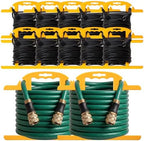 Ripeng 10 Pcs Heavy Duty Extension Cord and Hose Reel with Carrying Handle, Durable ABS H-shape Design Fits 100ft Cord Cable or Water Hose, 50ft Soaker Tube Management (Yellow) by Ripeng