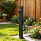 Outdoor Antize Faucet Hydrant, Vertical Garden Water Column with Hose Hook. Aluminum Alloy Pipe Free Stand. Side Bottom Inlet Irrigation Spigot for Yard Farm Cleaning. Weatherproof Design by Unknown