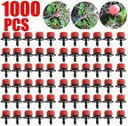 Irrigation System forgarden Water Dropper Head Adjustable Flow Head Water Saving Anti-Clogging Garden drip Irrigation Parts Garden Sprinkler(Red 100pcs) - Image 2