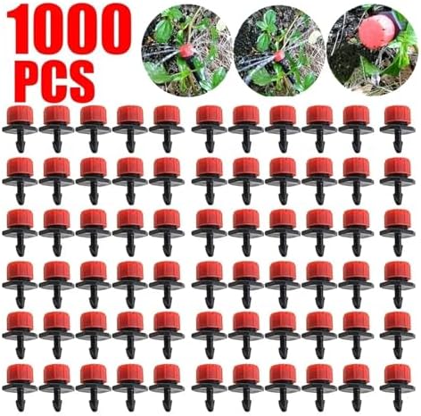 Irrigation System forgarden Water Dropper Head Adjustable Flow Head Water Saving Anti-Clogging Garden drip Irrigation Parts Garden Sprinkler(Red 500pcs) - Image 2