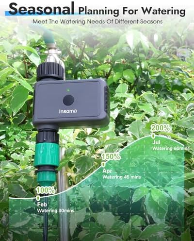 Insoma WiFi Sprinkler Timer, Water Timer for Garden, Smart Hose Timers with Hub Support 2.4GHz WiFi & Bluetooth, Rain Delay & Manual Watering, App/Voice Control Work with Alexa & Google Assistant - Image 6