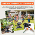 16-Nozzle Oscillating Sprinkler with Dual-Zone Sprinkler Water Timer, Adjustable Lawn & Garden Irrigation System, Turbo 360° Automatic Rocking Sprinkler for Lawn Yard Garden Watering (B) - Image 3