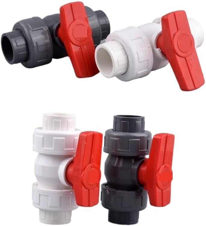 Expandable Garden Hose Repair Kit 15PCS Hose Connector with Double Union Ball Control Red White Valve, Garden Watering Irrigation System Water Pipe Fittings(Inner Dia 20mm) - Image 6