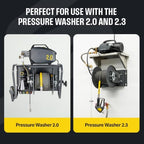 Active Hose Reel for Pressure Washer Hoses with 3/8” Female QC Adapter, 100ft Pressure Washer Hoses (3/8” or 5/16”). Included 2 ft jumper hose & M22-14mm adapter, 16” stud spacing mounting bracket - Image 7