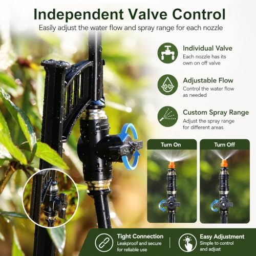Custom Length Drip Irrigation Micro Spray Stakes, Garden Sprinkler Misting - Image 6