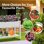 Vixzen 33.7" Tall Raised Garden Bed Outdoor with Wheels & Shelf, Divisible Resin Planter Box with Drainage Gauge, Planter Bed Box for Vegetables/Herbs, Backyard, Patio, Balcony, Ashen (33.7" H) - Image 4