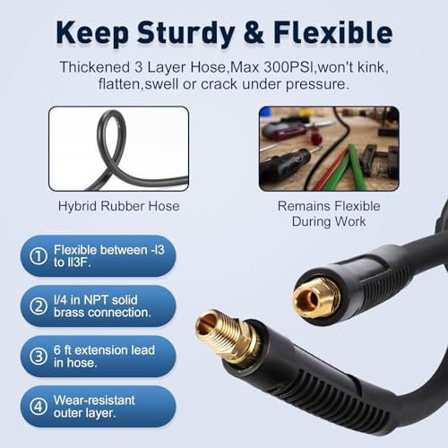 Enclosed Retractable Air Hose Reel, 3/8 Inch x 45+5 Ft Black - Image 3