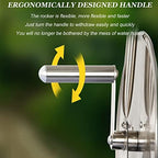 Wall Mounted Portable Garden Hose Reel with Hose Nozzle, Crank Operated Stainless Steel Storage Shelf for Watering Washing - Image 4