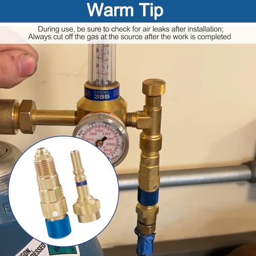 QDB33 Argon Hose Quick Connect Fittings, Argon Inert Gas Hose Fittings,Gold - Image 7