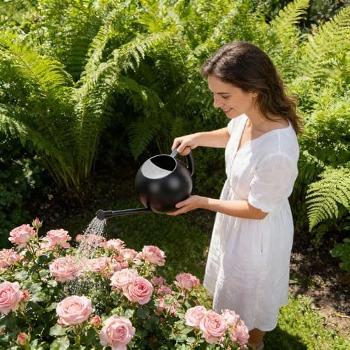 Stainless Steel Watering Can 1000ML Long Spout with Removable Nozzle - Image 6