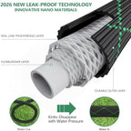 100FT Lightweight Garden Hose, Brass 3/4", 10-Pattern Nozzle - Image 2