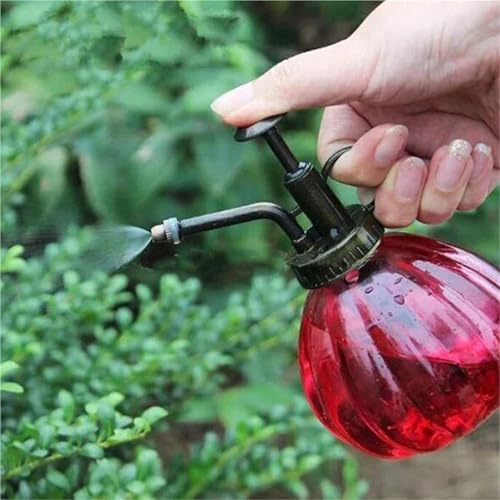 KeuLen Empty Glass Spray Bottle, Handheld Plant Mister Water Sprayer with Fine Mist, Vintage Retro Style for Indoor Plants (1 PC)(Army green) - Image 4