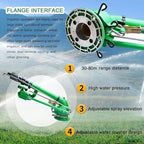 Impact Sprinkler with Pressure Gauge, 360° Slow Speed Rotation Large-Area Watering Spray 1.5" Farm Irrigation Spray Gun for Farmland Irrigation - Image 3