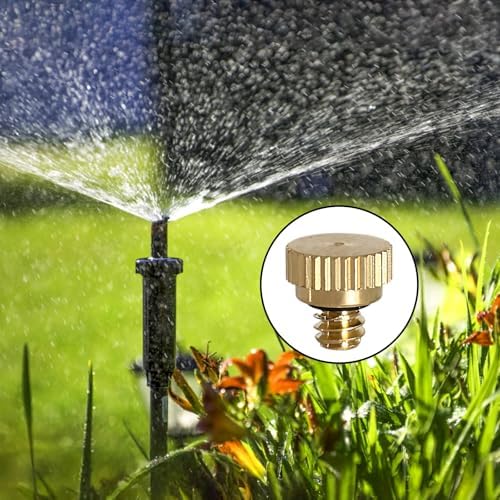 Brass Misting Nozzles, 40 Pcs, 0.0157 In Orifice Mist Heads, Low-Pressure Cooling System Nozzles For Outdoor Garden Greenhouse Farm, 0.39 In Diameter - Image 5