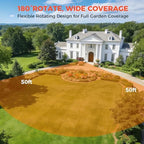 Wall-Mounted Retractable Hose Reel 1/2 Inch 50 Ft, Any Length Lock & 9 Pattern Nozzle, Automatic Slow Return, 180° Swivel, UV Resistant Heavy Duty Garden Hose Reel - Image 6